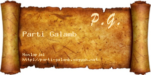 Parti Galamb névjegykártya